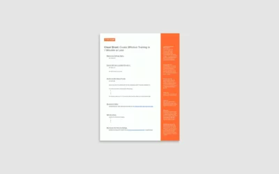 Cheat Sheet: Create Effective Training in 7 Minutes