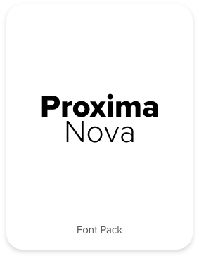 Proxima Nova Font Pack