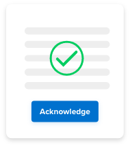 Document acknowledgement checklist icon