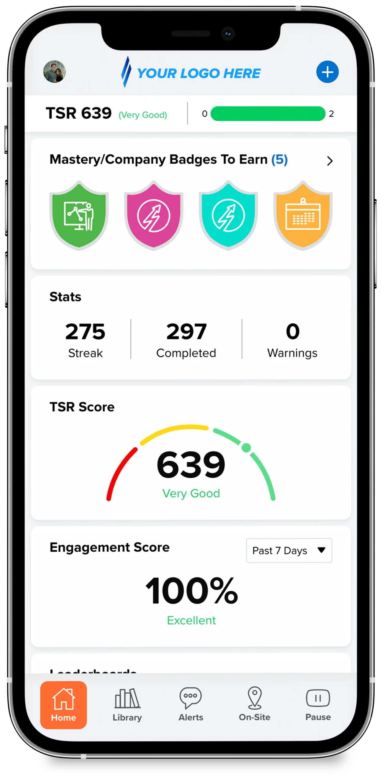 Tyfoom app stats screen